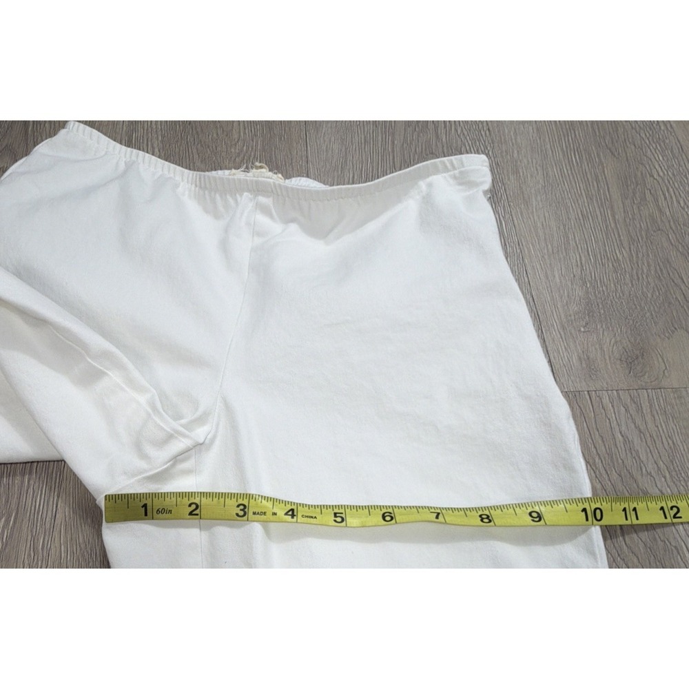 EILEEN FISHER Organic Cotton Ankle Pants In White Petite PP Modern Minimalist - Picture 10 of 11